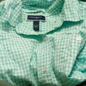 Button Down Gingham Top